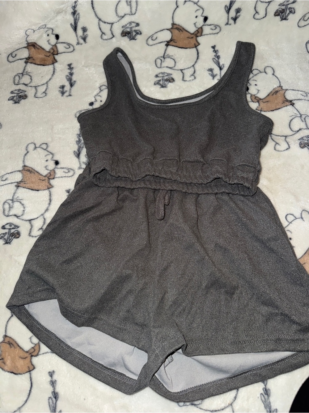 Sleeveless Charcoal Gray Romper